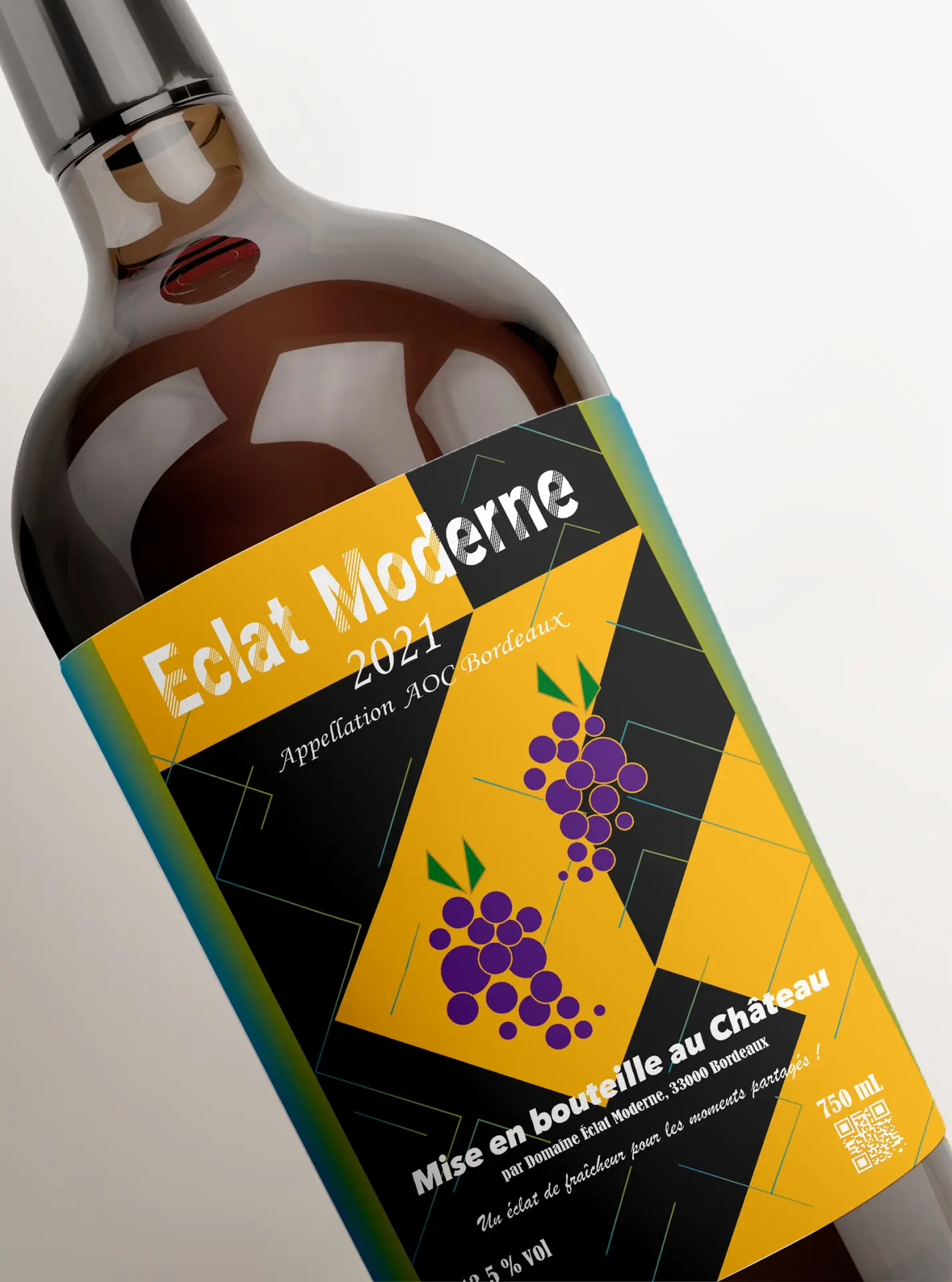 mockup vignette de vin