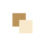 carré doré et beige superposés